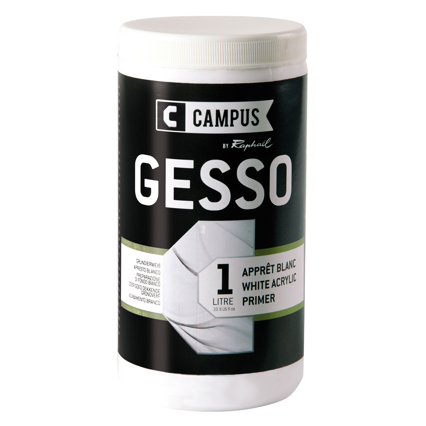 1000ml Gesso CAMPUS Grundierung für alle Maluntergründe Acrylfarben